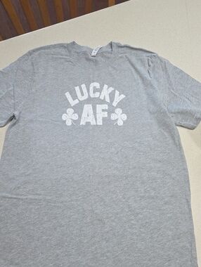 Lucky AF Grey Graphic T-Shirt